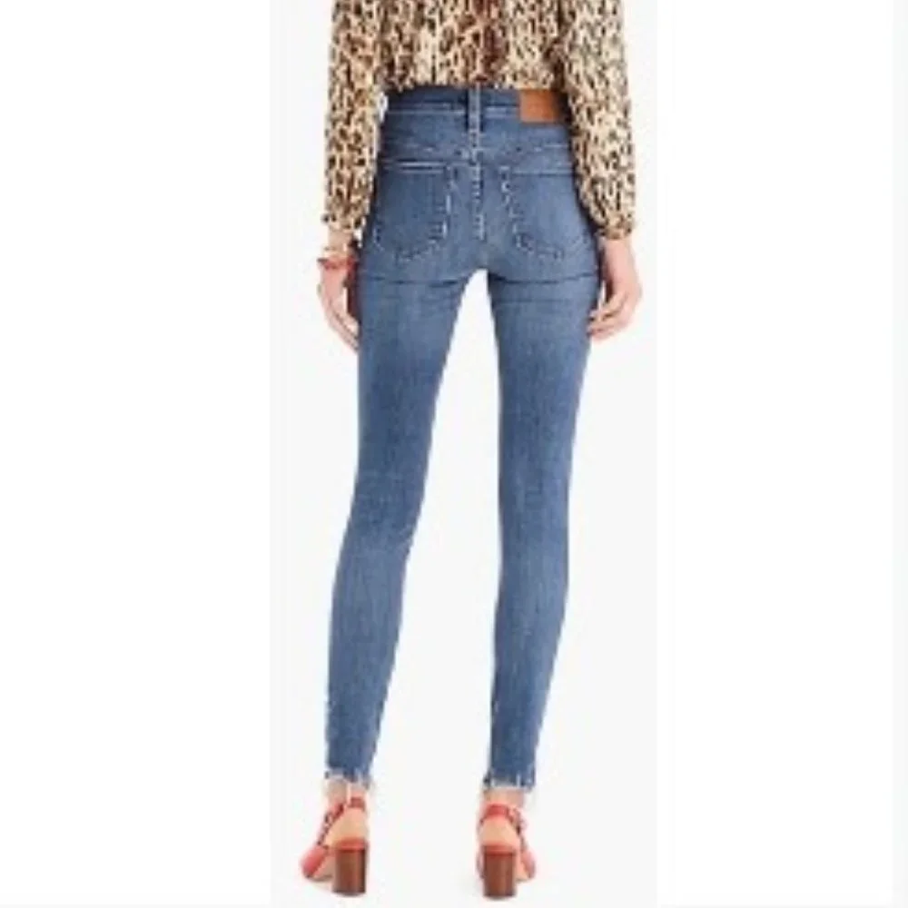 NWT NEW J. Crew High Rise Stretch Skinny Ankle Jean Medium Wash Size 27 - Picture 1 of 9
